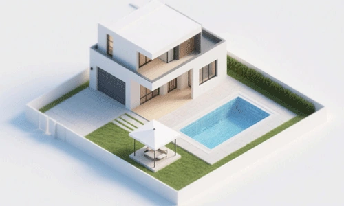 Modern Minimalist Villa 3D Design