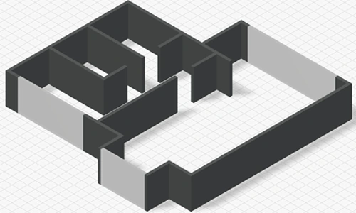 Modern Apartment Isometric Floor Plan - AI Rendering Effect